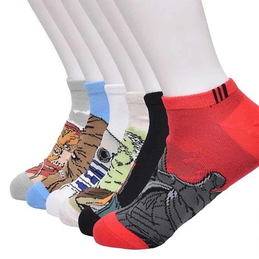 Star Wars Disney Big Kids 6-Pack No Show Socks - NWT